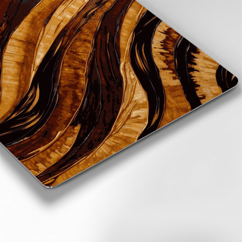 Art mural hawaïen en bois Koa, H 32 po x l 32 po