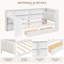 Lit plateforme en bois blanc beige, bureau de chargement avec tiroirs de rangement-1647238880-1647238910