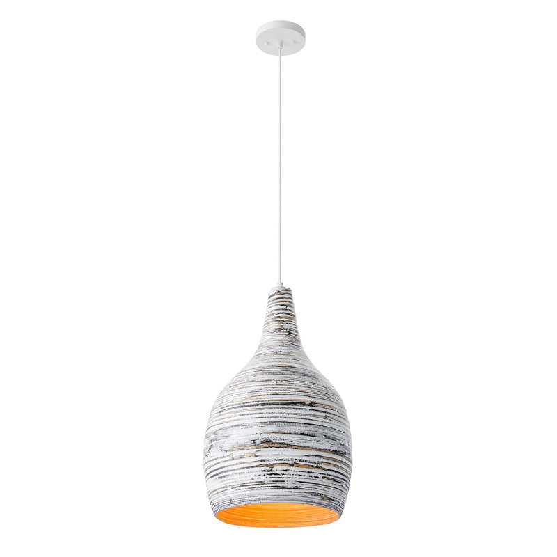 Luminaire suspendu 1 lumière Balsam en bambou bringé