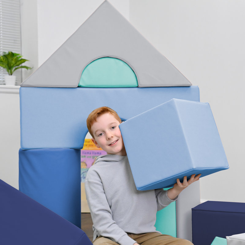Blocs modulaires 12 po - 14 unités, Blue/Gray/Teal
