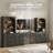 6-Piece Modular TV Stand Set Jagger Series 1C2H, Ebony-1210909398