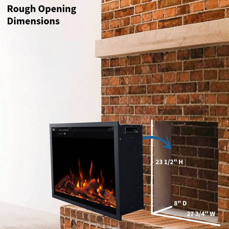 Fireplug Pro 29 Inch Smart Electric Fireplace Insert with Fire Crackle Sound, Fireplug 29"