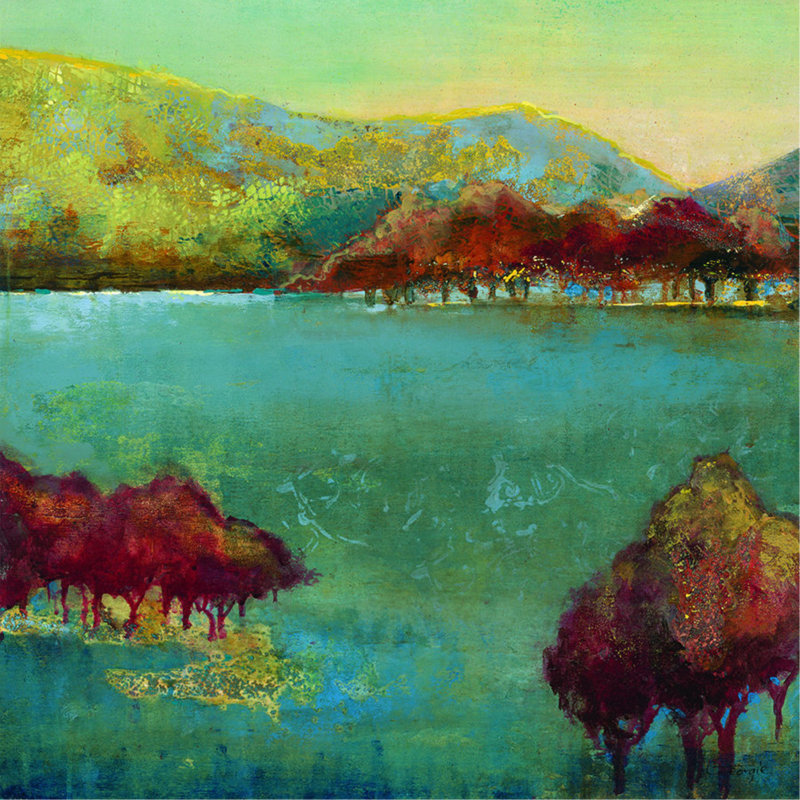 «Color of Fall IV» par Georgie - impression, Gel coupé au couteau, H 47 po x l 47 po