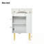 Meuble-lavabo de salle de bain avec lavabo et rangement à gauche-1041255281