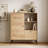 Modern Multi-Purpose Cabinet with Soft-Close Doors, Oak Finish, 35.4 x 41.3 x 16.1 inches | 100% Melamine Coated Chipboard & MDF, Metal Legs | Versatile Storage Solution for Home & Office, Wall-Mountable Design