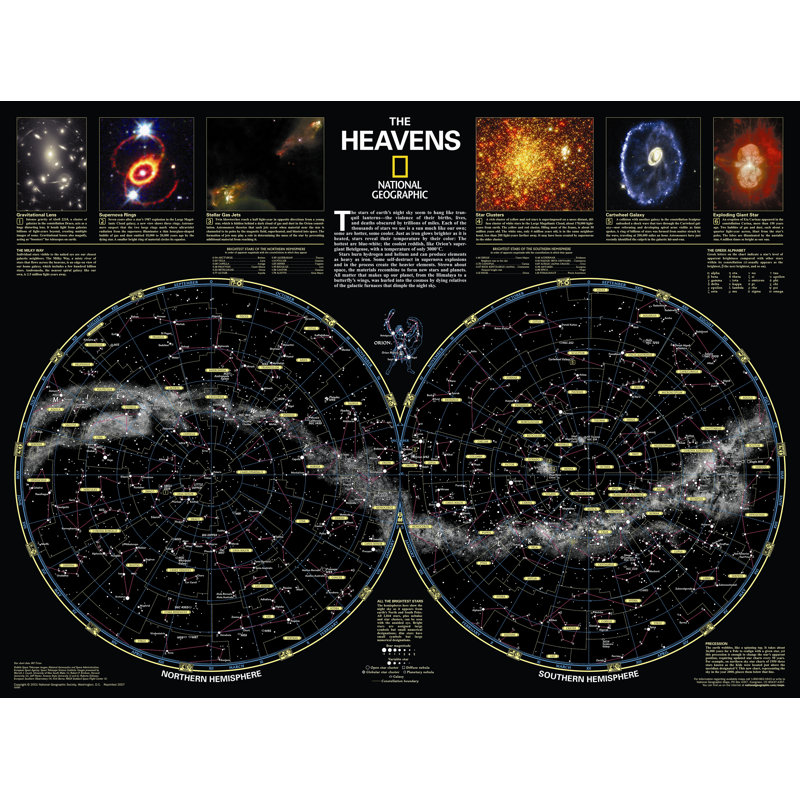 Carte du ciel, Stratifié (23 po x 30 po)