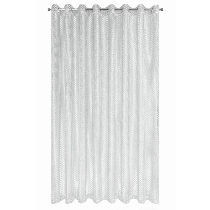 Kaelee Sheer Curtain Single Panel, White, 250cm H x 300cm W