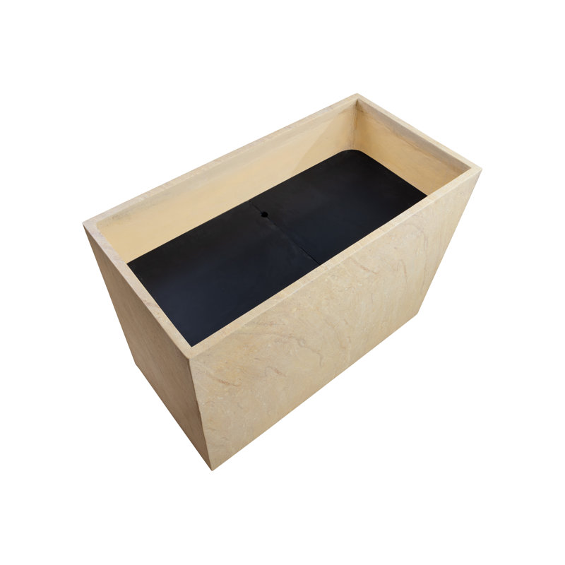 Perkey Concrete Planter, 36" H x 48" W x 24" D, Taupe