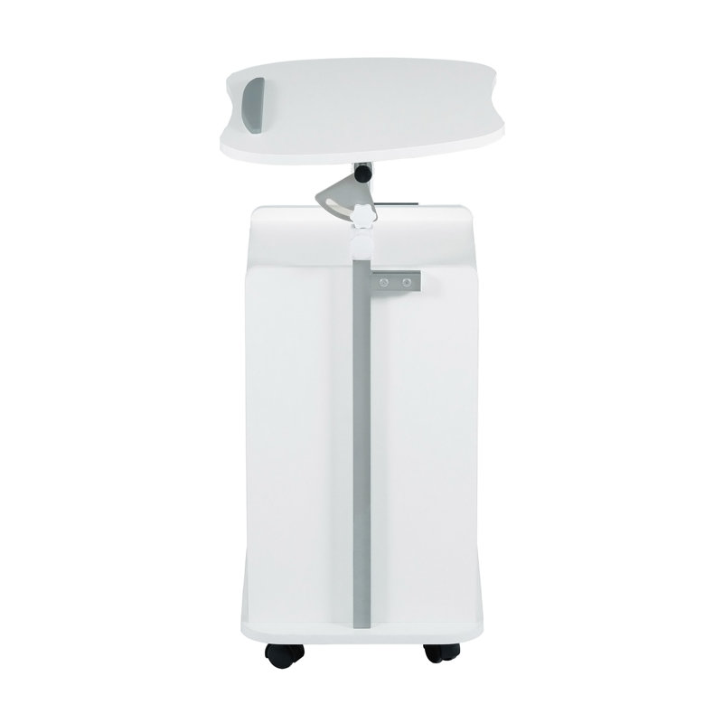 Chariot pour ordinateur portable ajustable avec rangement, White