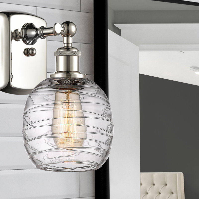 Whelan 1 - Light Dimmable Armed Sconce, Matte White, LED, Antique Brass