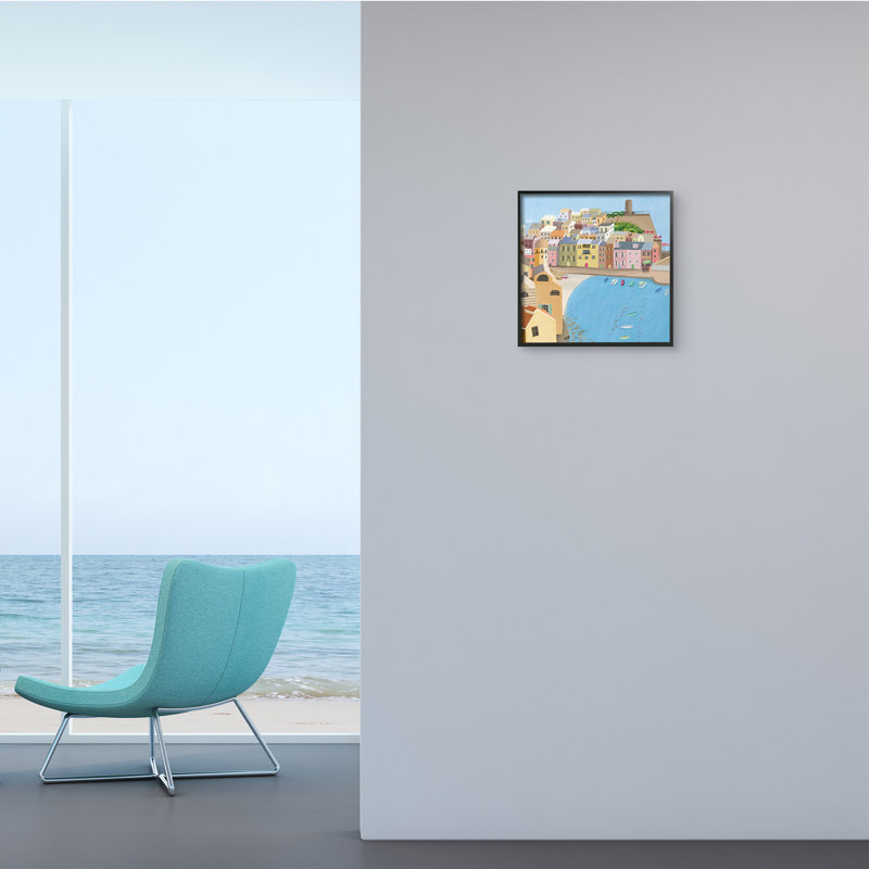 «Italian Seaside Architecture Coastal City Port» par Carla Daly - impression, H 12 po x l 12 po x P 1,5 po