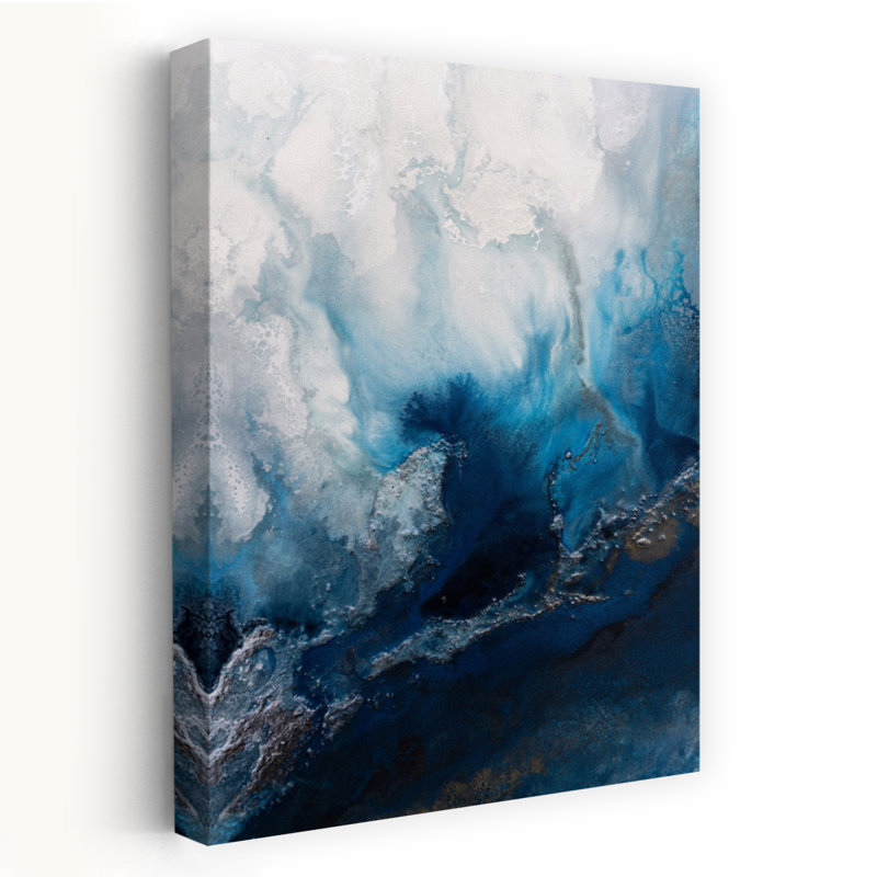 Seascape Abstraction - Blue Waters by Petra Meikle De - Wrapped Canvas Print, 45.72 cm H x 30.48 cm W