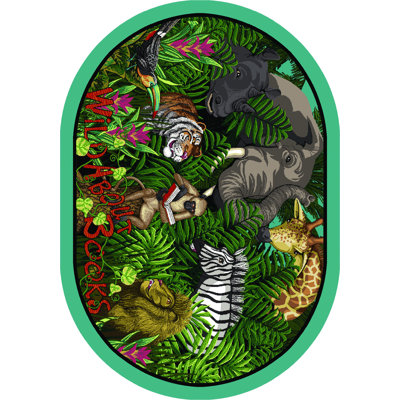 Educational Kid Essentials Wild About Books Area Rug