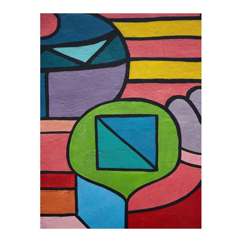 Tapis à motif graffiti multicolore Paris Collection, Tapis de couloir 2 pi 6 po x 9 pi 10 po inclus