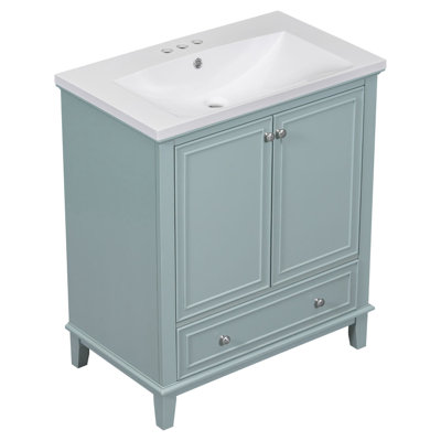 Ashad 30'' Free Standing Single Bathroom Vanity with Ceramic Top -  Wildon HomeÂ®, 28D4BE9D61C54FA8ACA9D89551EB2566