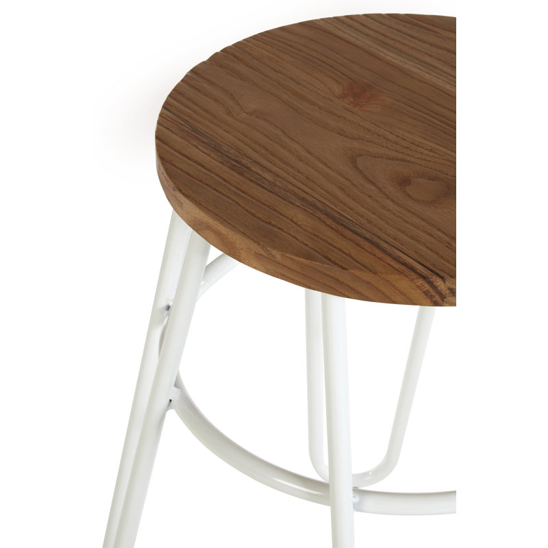 Sturminster Metal Accent Stool, White