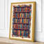 Bookshelf in Colour Modern - Wrapped Canvas-1741670905-1741670909