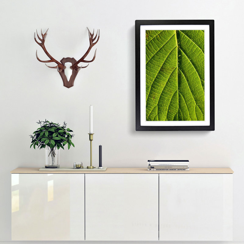 Leaf Pathways - Picture Frame Painting Print, 48cm H x 36cm W x 2cm D, Black Framed