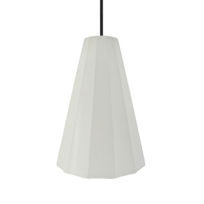 Radiance - Fluted 1-Light Pendant - Matte White with Champagne Gold internal - Matte Black - 9"W x 13"H - Replaceable Bulb - Rigid Stem