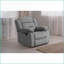 Fauteuil inclinable manuel simple avec coussins moelleux | Velours gris foncé