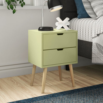 Lalani 40cm W Solid + Manufactured Wood Bedside Table