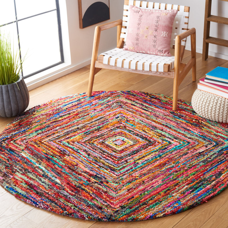 Anaheim Hand Tufted Cotton Rug, Round 6'