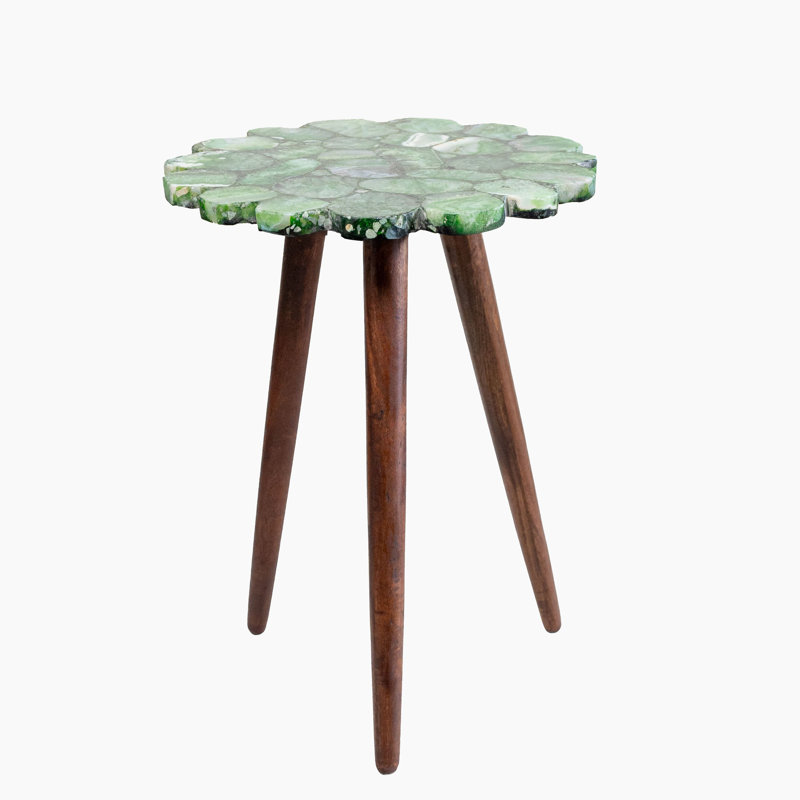 Beronica Agate End Table, Green