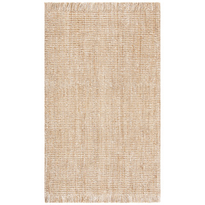 Tapis en jute tissé à la main Rhiann