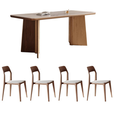 High-end light luxury rectangular dining table set