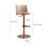 Upholstered Adjustable Height Counter Stool with Metal Frame