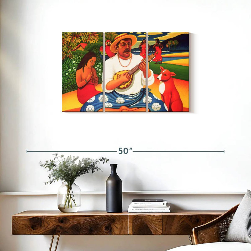 L'île fantastique d'Abarca Gauguin, H 20 po x l 33 po