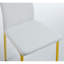 Ensemble de 4 chaises, pieds de couleur dorée, siège blanc