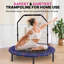 Trampoline de conditionnement physique Techsport 36 po avec barre de maintien, appareil de cardiorebond intérieur pour entraînement à domicile (bleu)-134494554