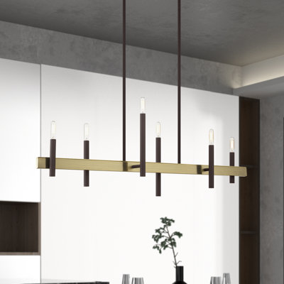 Lustre cylindrique rectangulaire à 6 lumières Arkeem