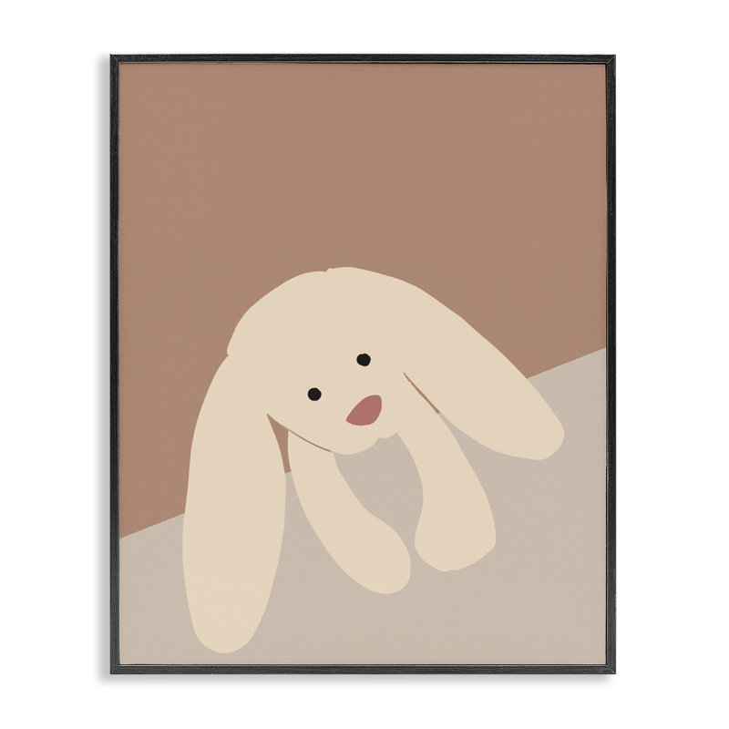 «Simple Floppy Bunny», art de la giclée encadrée par Chen Alyesh, Giclée encadrée noir minuit, H 20 po x l 16 po