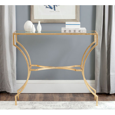 Naida 40'' Glass Top Console Table