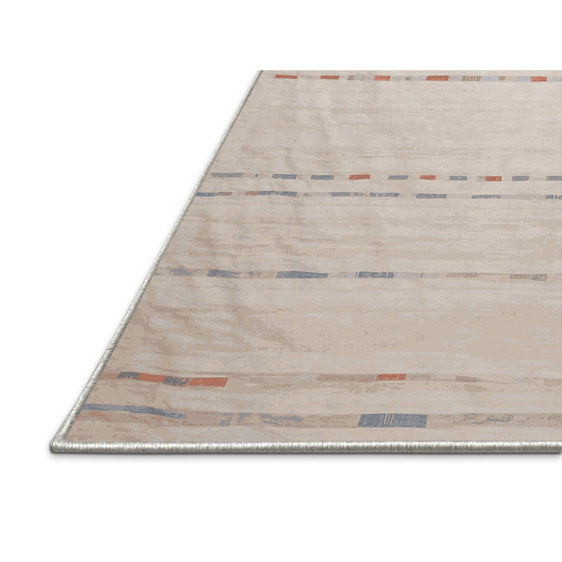 Tapis beige soyeux et moelleux, Tapis de couloir 2 pi x 4 pi