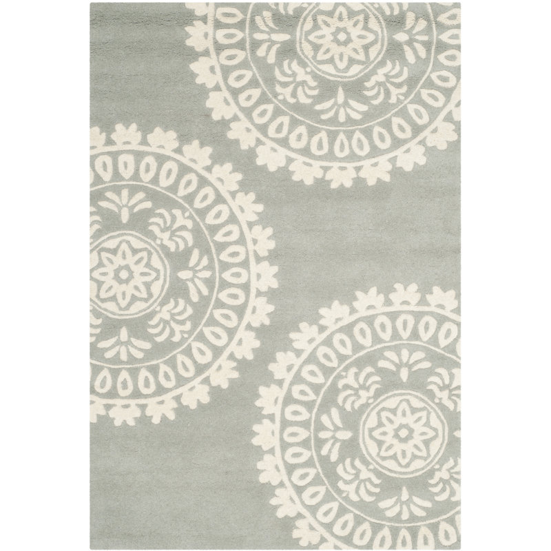 Rudra Hand Tufted Wool Oriental Rug, Rectangle 6' x 9'