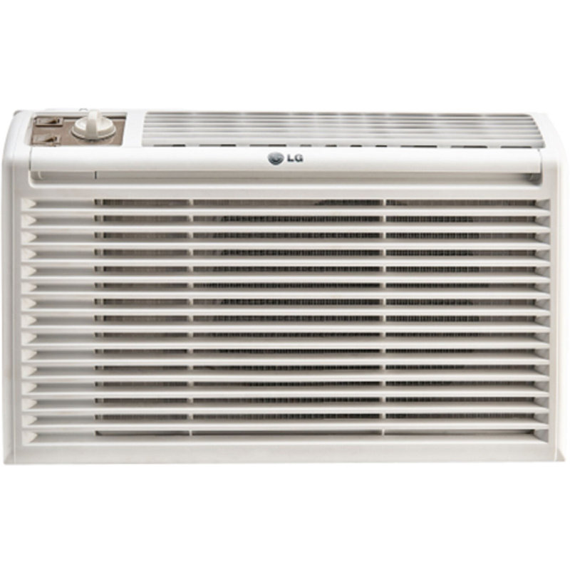 LG 5,000 BTU Window Air Conditioner, 115V, AC Window Unit Cools 150 Sq.Ft., Perfect for Bedrooms, Quiet AC with 2 Cooling & Fan Speeds, 2-Way Air Deflection, and Washable Filter