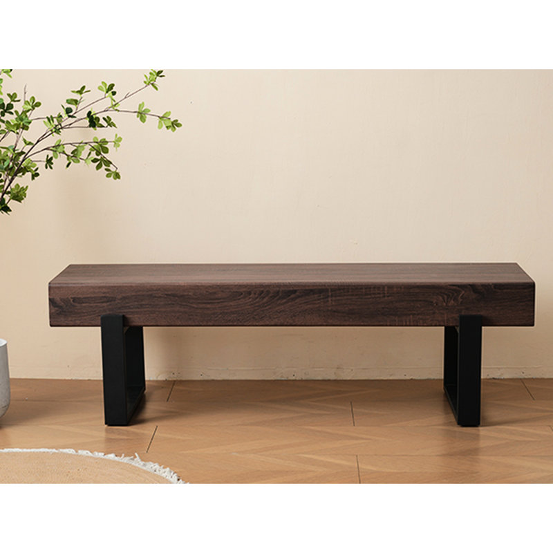 Banc d'intérieur 59 "et banc à chaussures de style industriel pour la salle à manger, surface d'entrée Scratch moderne Mid-Century