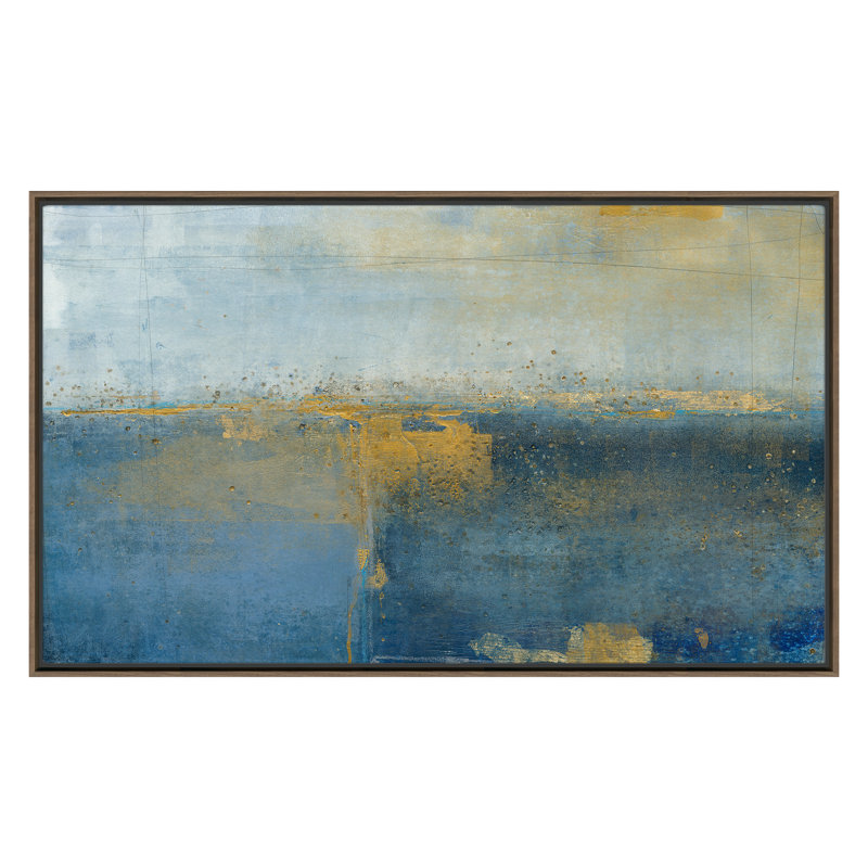 Maritime Blues 1 Print by Maeve Harris, 24" H x 40" W, Walnut