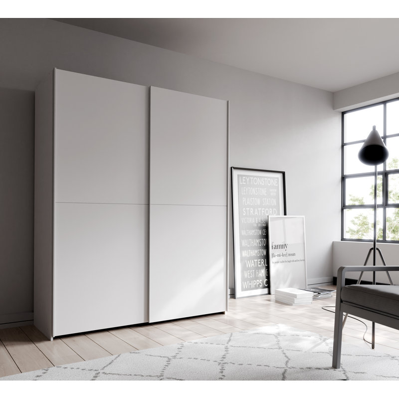 Nakari 2 Door Manufactured Wood Wardrobe, 190 cm H x 150 cm W x 61 cm D