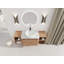 Meuble-lavabo mural 54 po avec lavabo d'art en céramique, 2 tablettes de rangement et 2 portes à fermeture en douceur-1242714848-1242714851