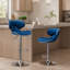 Tabouret de bar rotatif ajustable en velours, ensemble de 2-490448346