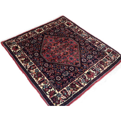 Isabelline Hand Made Formal Medallion Silkroad Bidjar Rug - 1'9'' X 1'11''