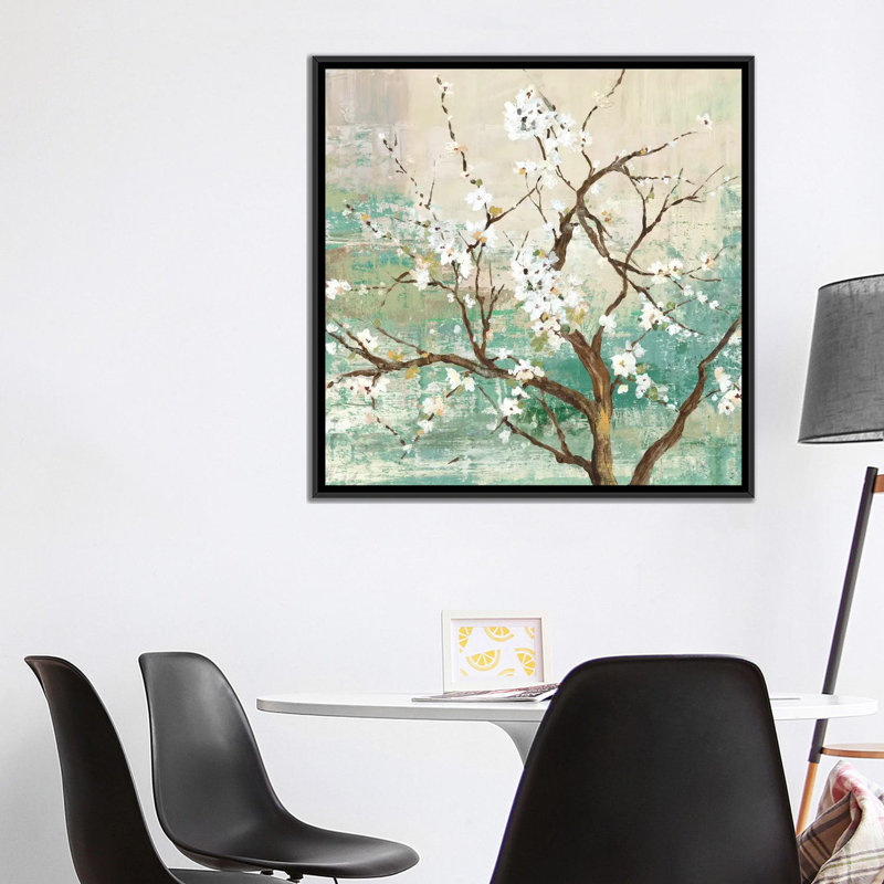 «Kyoto I», reproduction sur toile, H 18 po x l 18 po x P 1,5 po, Toile encadrée noire, Pas de tapis