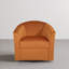 Upholstered Swivel Barrel Chair-1821474030