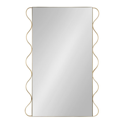 Wriggle Modern Rectangle Wavy Wall Mirror