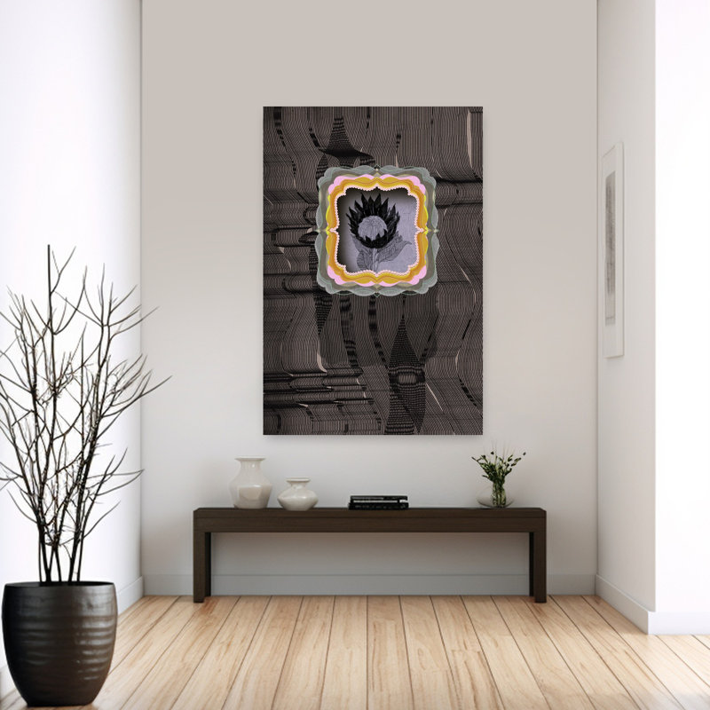 Art contemporain contemporain abstrait fantaisiste, H 60 po x l 40 po