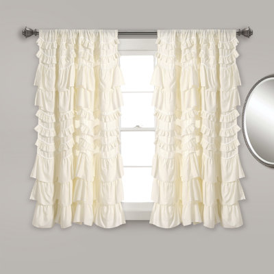 Panneau de rideau simple semi-transparent Kemmy